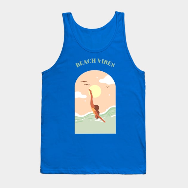 Beach Vibes Beach Babe Summer of Love Summertime Tank Top by Tip Top Tee's